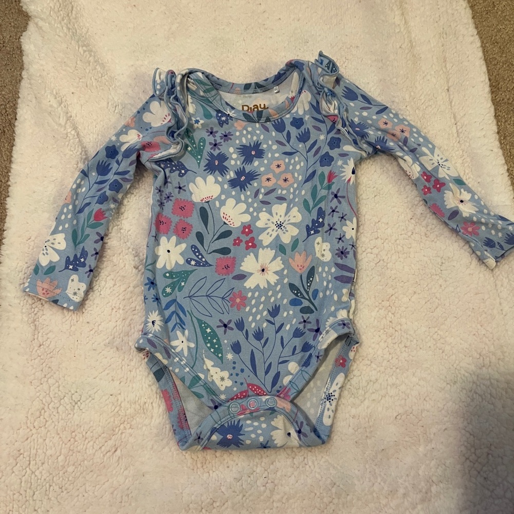 Little sleepies winter floral shirt